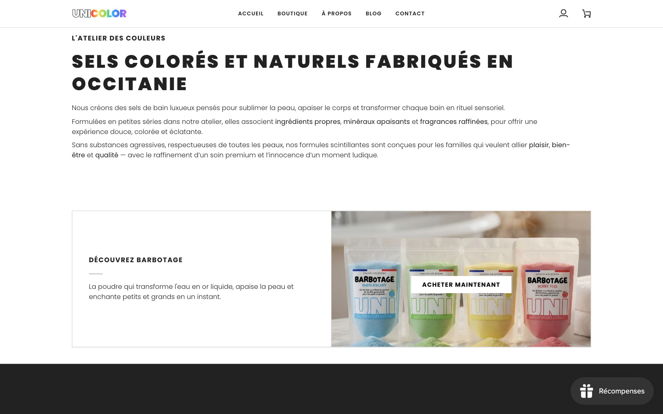 Présentation des produits Unicolor