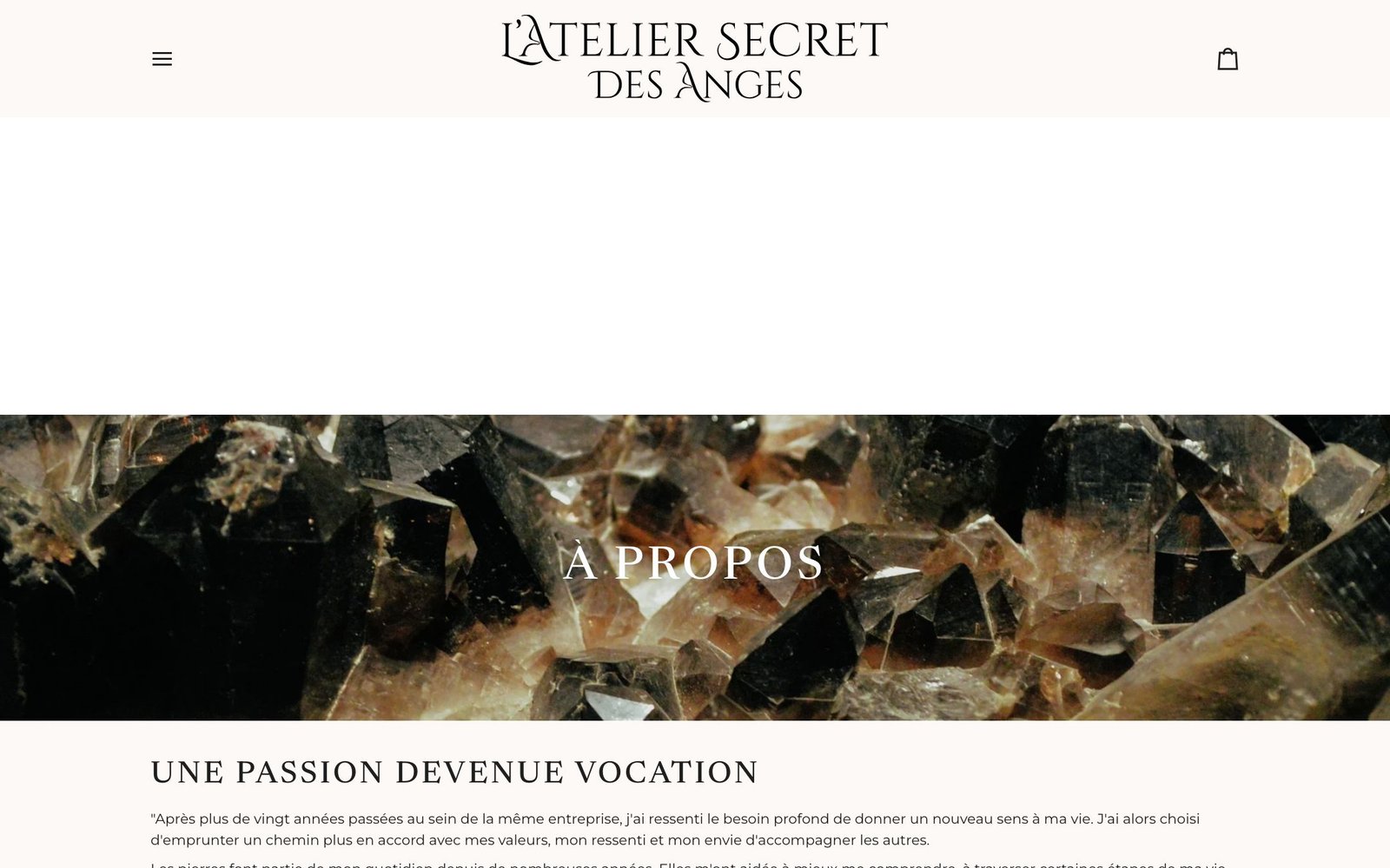 Page à propos de L'Atelier Secret des Anges