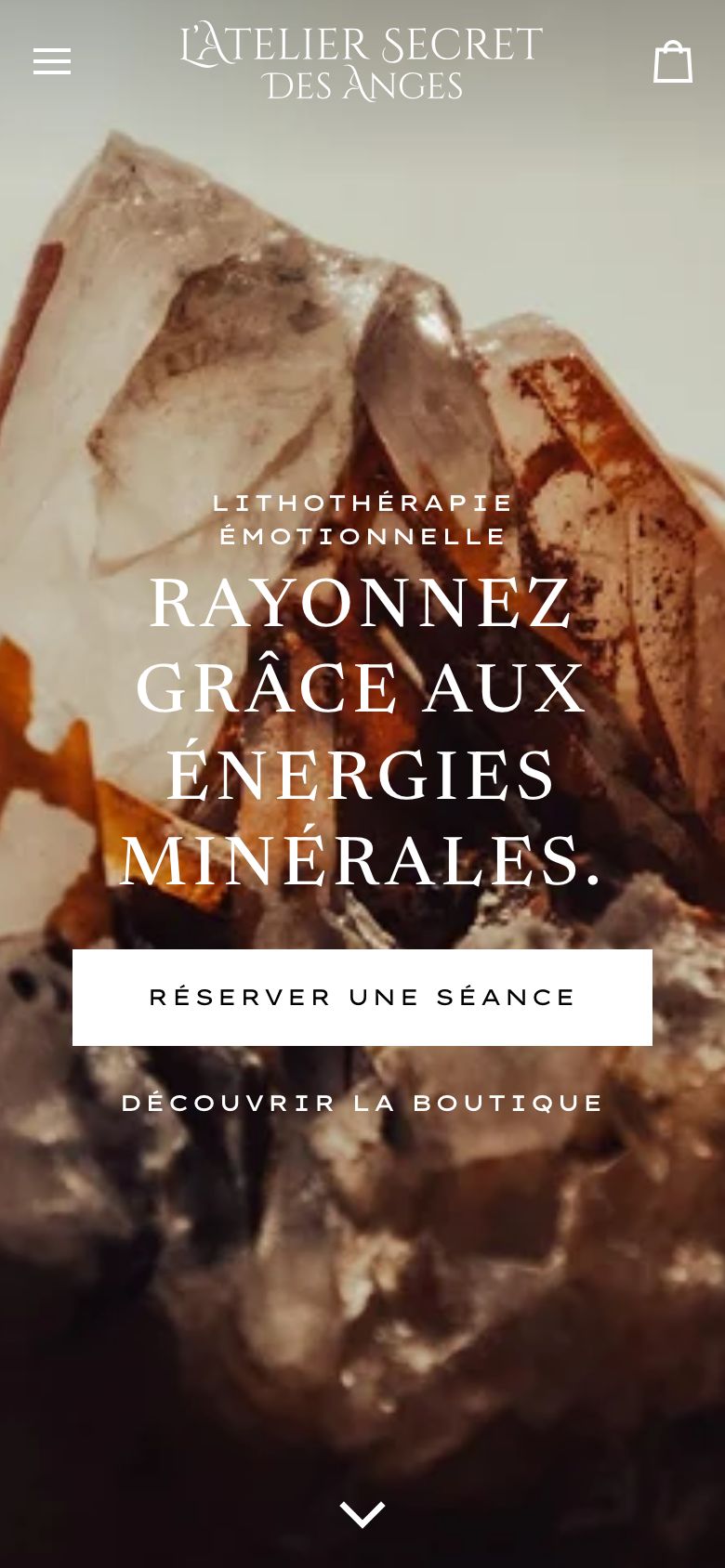 Version mobile du site L'Atelier Secret des Anges